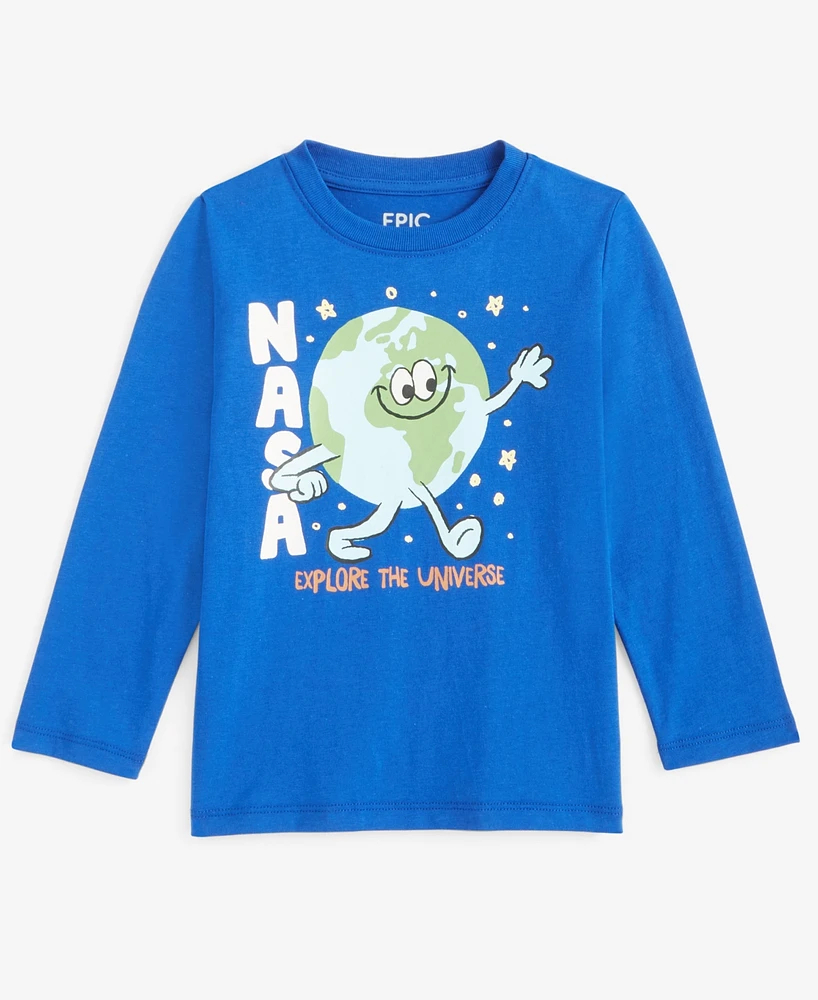 Epic Threads Toddler Boys Nasa Earth Long-Sleeve T-Shirt, Created for Macy's