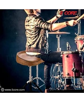 5 Core Drum Throne Padded Guitar Stool Height Adjustable Ergonomic Music Chair For Adults And Kids w Anti Slip Rubber Feet - Ds Ch Br Sdl