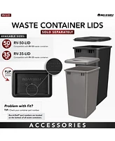 Rev-a-Shelf Double Pull Out Trash Can 50 Qt with Soft-Close, 53WC-2150SCDM-217