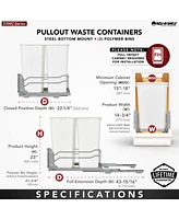 Rev-a-Shelf Double Pull Out Trash Can 50 Qt with Soft-Close, 53WC-2150SCDM-211