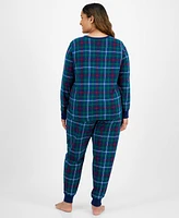 Family Pajamas Plus 2-Pc. Cotton Plaid Holiday Set, Created for Macy's