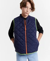 Epic Threads Little & Big Boys Reversible Faux-Sherpa Vest, Created for Macy's