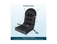 Patio Adirondack Chair Cushion with Fixing Straps and Seat Pad