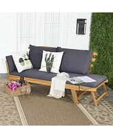 Slickblue Adjustable Patio Convertible Sofa with Thick Cushion