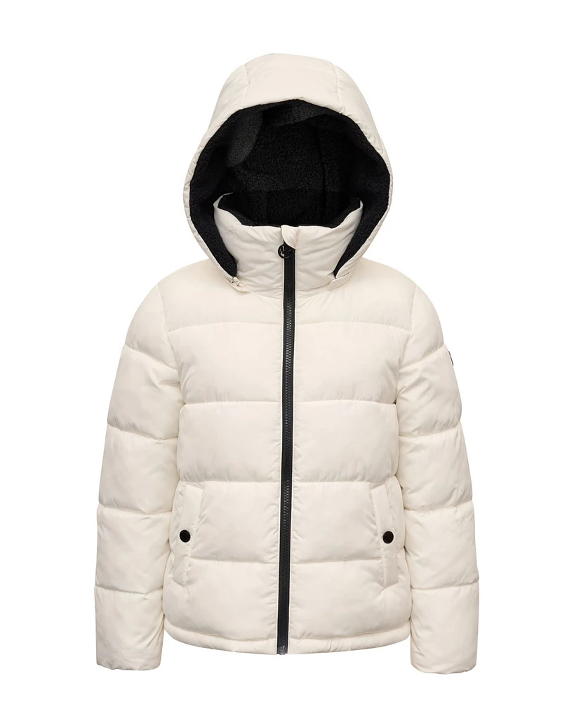 Michael Kors Toddler & Little Girls Puffer with Sherpa Collar