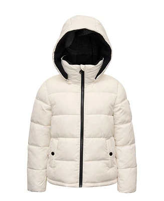 Michael Kors Toddler & Little Girls Puffer with Sherpa Collar