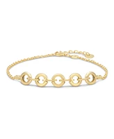 Devata Cable Link Chain Bracelet in 14K Gold, 6.5 in adj to 7.5 in, approx. 3.5 grams