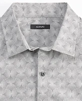 Alfani Men's Stretch Zen Garden Print Long-Sleeve Button-Down Shirt, Created for Macy's