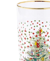 Spode Christmas Tree Polka Dot Highball Glasses, Set of 4