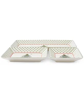 Spode Christmas Tree Polka Dot 3 Piece Nesting Tray