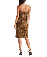 Steve Madden Women's Giselle Leopard-Print Side-Slit Dress