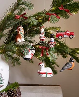 Spode Christmas Tree Fire Truck & Tree Ornament