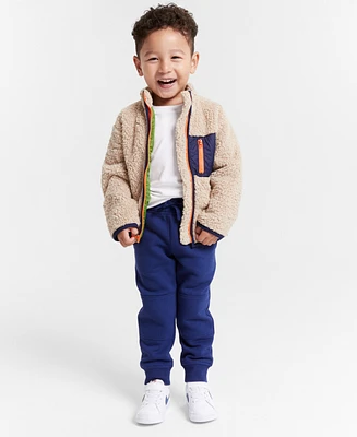 Epic Threads Toddler Boys Colorblocked Faux-Sherpa Jacket, Created for Macy's