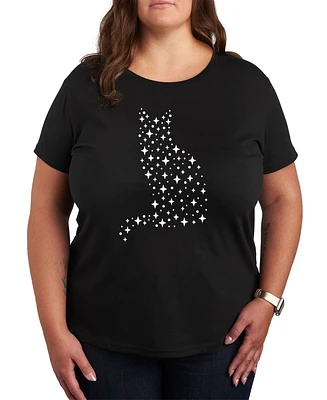 Hybrid Apparel Celestial Cat Plus Graphic Tee