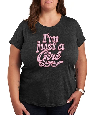 Hybrid Apparel Just a Girl Plus Graphic Tee