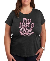 Hybrid Apparel Just a Girl Plus Graphic Tee