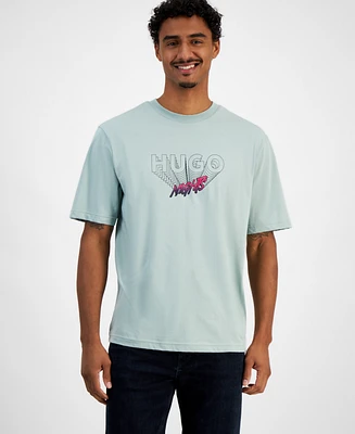 Hugo Boss Men's Nassome Short Sleeve Crewneck Logo Graphic T-Shirt