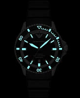 Emporio Armani Men's Automatic Black Silicone Strap Watch 42mm