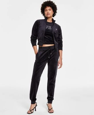 Guess Womens Couture Full Zip Sweatshirt Jogger Pants