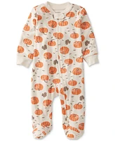 Little Planet by Carter's Baby Cotton Sleep & Play Harvest Pumpkins Footed Pajamas