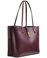 Donna Karan Bridgehampton Leather Turnlock Triple Compartment Tote