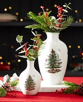 Spode Christmas Tree Posy Vase, 10"