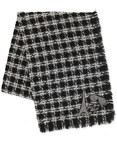 Karl Lagerfeld Paris Women's Tweed Blanket Scarf