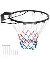 Slickblue Basketball Rim Goal Replacement with All Weather Net and Mounting Hardware