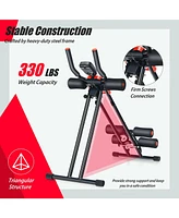 Givimo Foldable Adjustable Core Abdominal Trainer with 3 Adjustable Resistance and Lcd Display