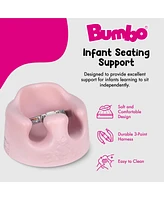 Bumbo Infant Floor Seat Baby Sit Up Chair with Adjustable Harness, Cradle Pink