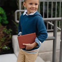 Hope & Henry Boys Organic Long Sleeve Kanga Sweater Hoodie