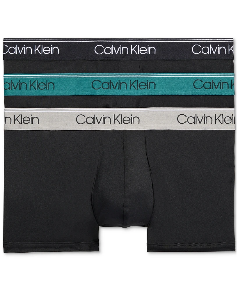 Calvin Klein Men's 3-Pack Microfiber Stretch Low-Rise Trunk Underwear