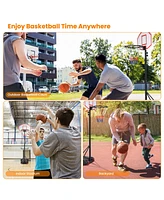 Givimo Adjustable Basketball Hoop System Stand with Wheels