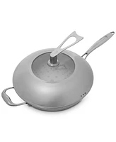 Hell's Kitchen Ceramic Hybrid Nonstick 12" Wok & Lid