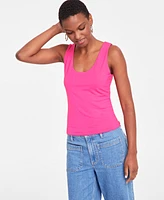 On 34th Women's Scoop-Neck Sleeveless Longline Tank Top, Created for Macy's