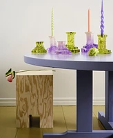 Kosta Boda Rocky Baroque Lilac Candlesticks
