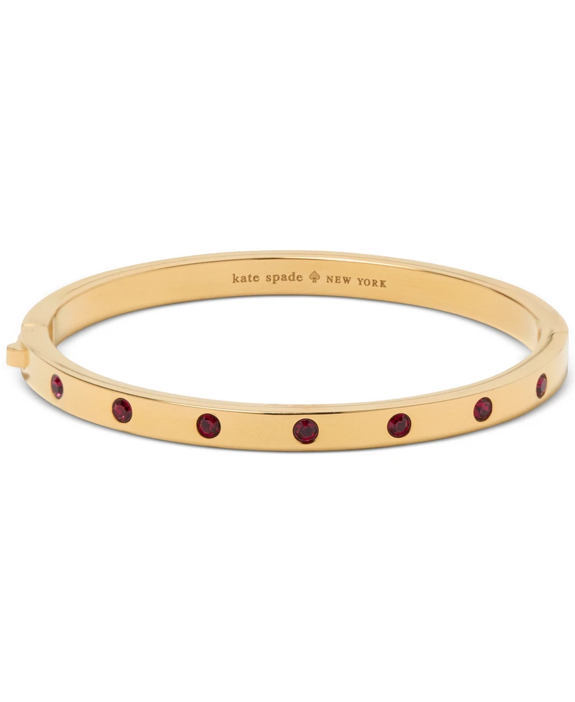 Kate Spade New York Gold-Tone Stainless Steel Color Cubic Zirconia Bangle Bracelet