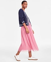 On 34th Women's Pull-On A-Line Tulle Midi Skirt, Created for Macy's