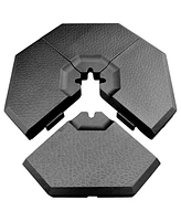 Skonyon 4 Pieces Patio Cantilever Offset Umbrella Weights Base Plate Set