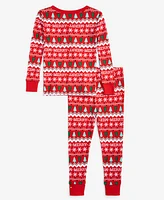 Family Pajamas Baby & Toddler 2-Pc. Cotton Snug-Fit Merry Mix It Matching Christmas Set, Created for Macy's