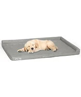 PetFusion PuppyChoice Solid Foam Dog Crate Bed, Grey