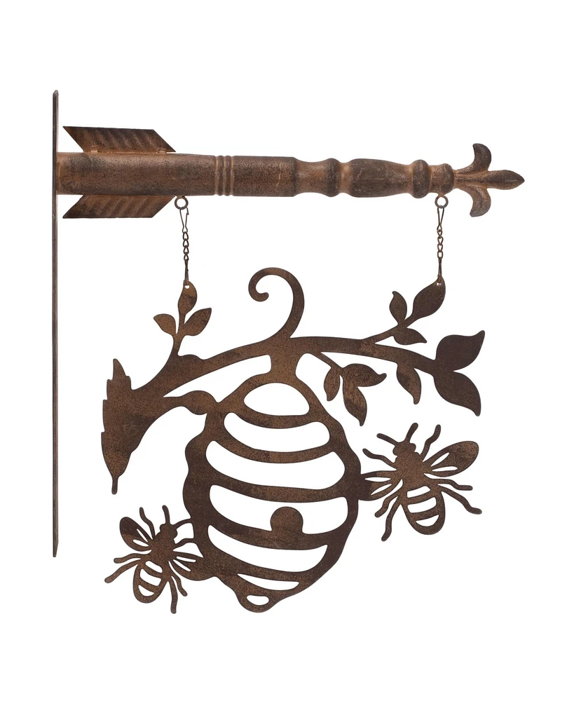 Slickblue Bee and Hive Sign – Charming Decor for Bee-Lovers and Garden Enthusiasts