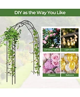 Givimo Garden Arch Arbor Trellis for Climbing Plants Roses Vines