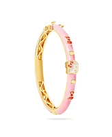 Hello Kitty Sanrio Enamel Hinge Bangle Bracelet - 6.5 Inches