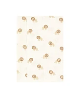 Hudson Baby Boys Cotton Poly Flannel Burp Cloths 8-Pack, Brave Lion, One