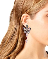 Betsey Johnson Butterfly Mismatch Linear Earrings