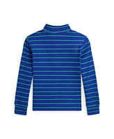 Polo Ralph Lauren Little and Toddler Boys Striped Cotton Quarter-Zip Pullover Sweatshirt