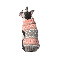 Chilly Dog Peach Fairisle