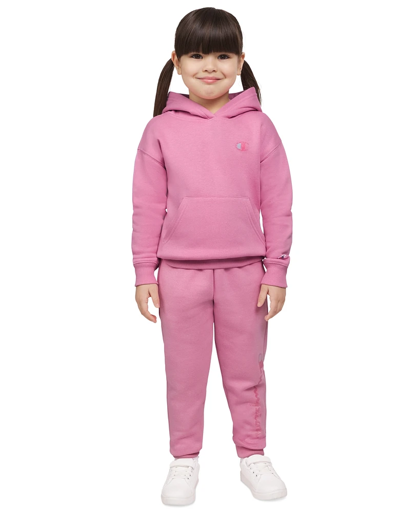 Champion Toddler Girls Fleece Hoodie & Jogger Pants, 2 Piece Set