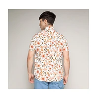 Men's Orange Flower Shirt